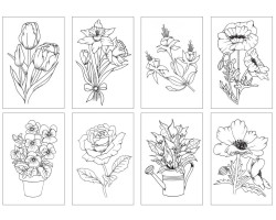 Раскраска Chameleon Color Cards Flowers CC0102-foto2