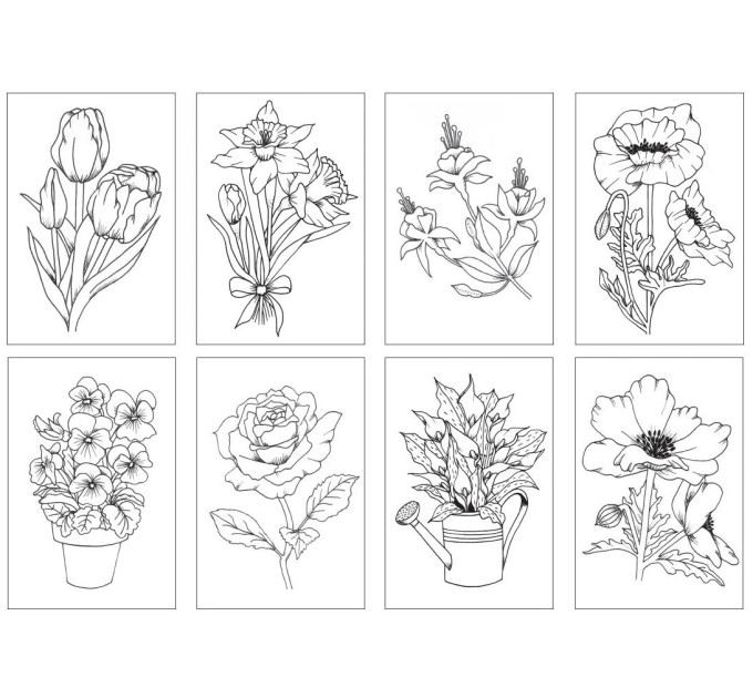 Розмальовка Chameleon Color Cards Flowers CC0102
