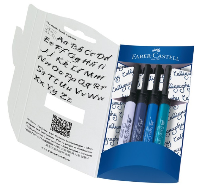 Набор Faber-Castell 4 шт для каллиграфии, оттенки синего 267109
