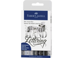 Набор Faber-Castell 267118 Lettering для начинающих из 9 Pitt Artist Pen