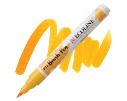 Ручка-кисть акварельная Ecoline Brush pen, №202 желтый темный