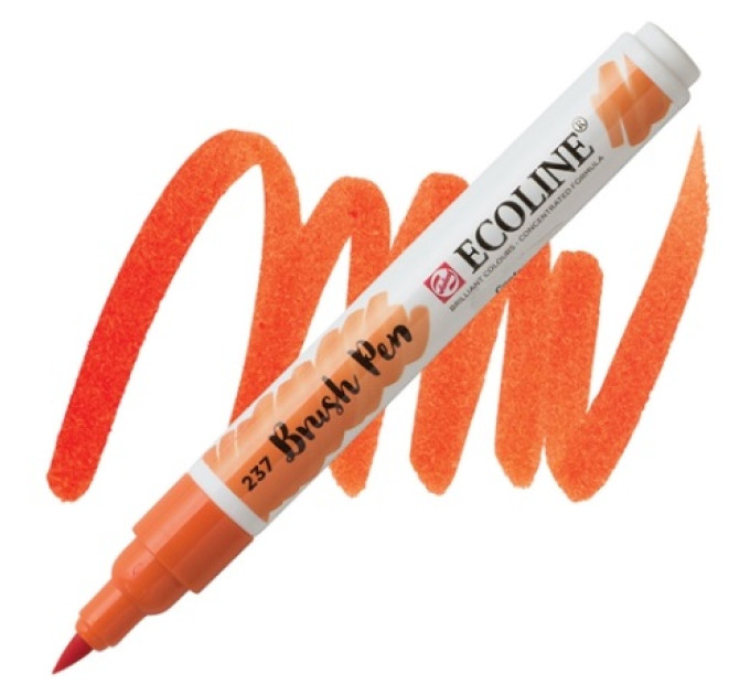 Ручка-кисть акварельная Ecoline Brush pen, №237 Оранжевый темный