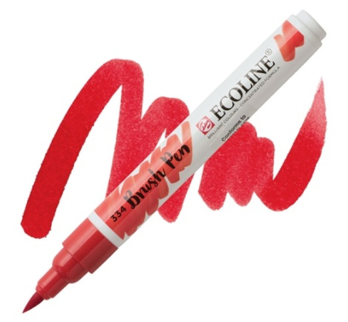 Пензель-ручка акварельна Ecoline Brush pen №334 Червона яскрава