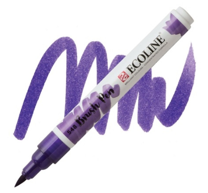 Ручка-кисть акварельная Ecoline Brush pen, №548 Сине-фиолетовый