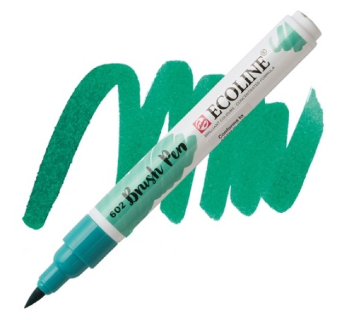 Пензель-ручка акварельна Ecoline Brushpen №602 Зелений темний