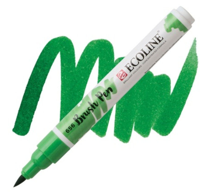 Ручка-кисть акварельная Ecoline Brush pen, №656 Зеленый лесной