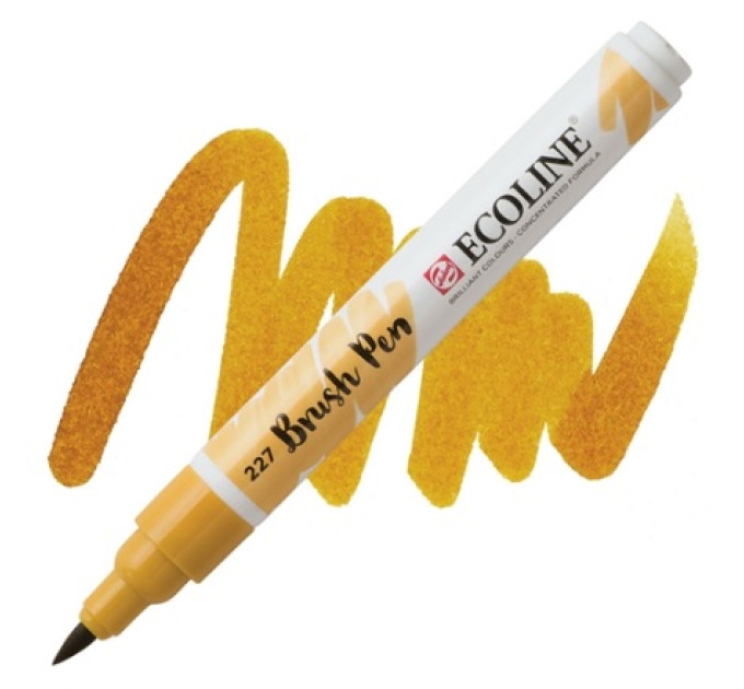 Пензель-ручка акварельна Ecoline Brushpen №227 Охра жовта