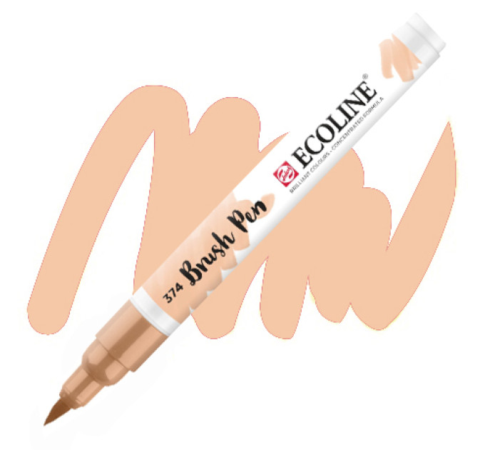 Ручка-кисть акварельная Ecoline Brush pen, № 374 Розово-бежевый