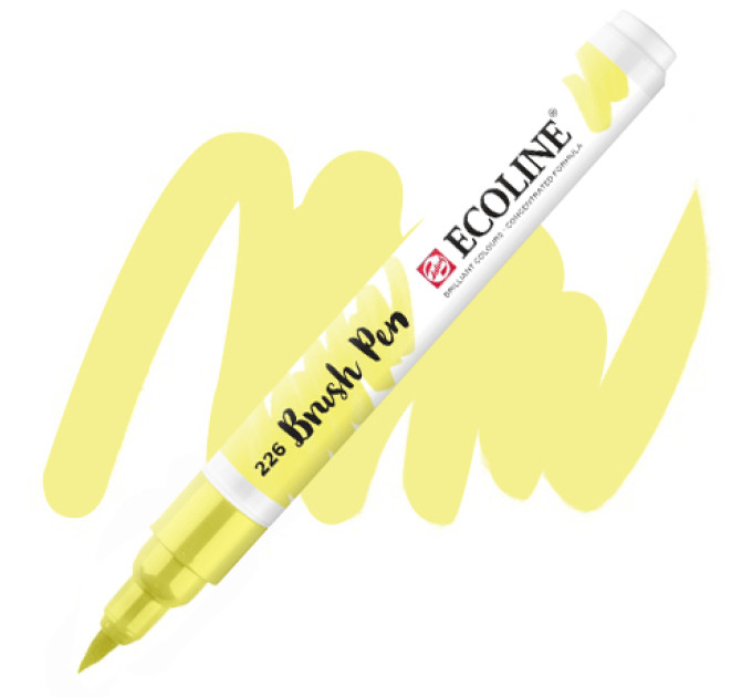 Ручка-кисть акварельная Ecoline Brush pen, № 226 Пастельный желтый