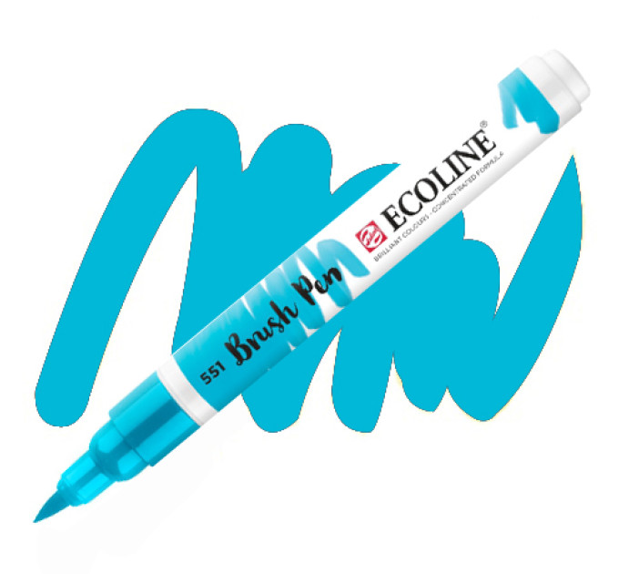 Ручка-кисть акварельная Ecoline Brush pen, № 551 Небесно-голубая светлая