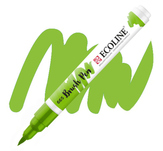 Ручка-кисть акварельная Ecoline Brush pen, № 665 Ярко-зеленая
