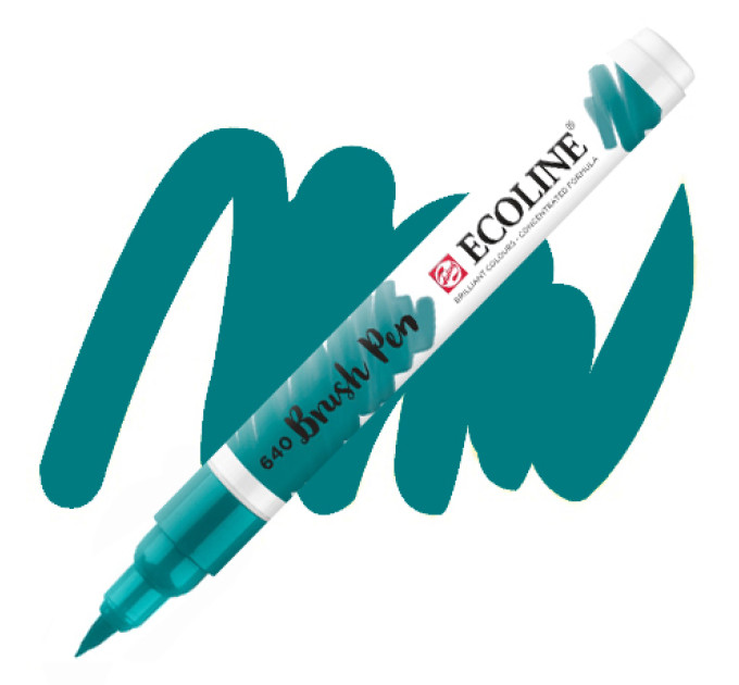 Пензель-ручка акварельна Ecoline Brush pen №640 Блакитно-зелений