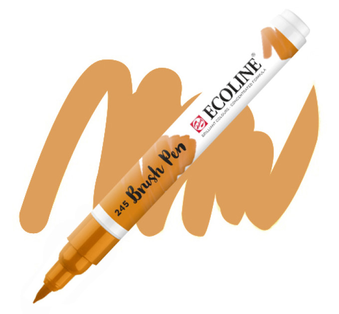 Ручка-кисть акварельная Ecoline Brush pen, № 245 Шафраново-желтый