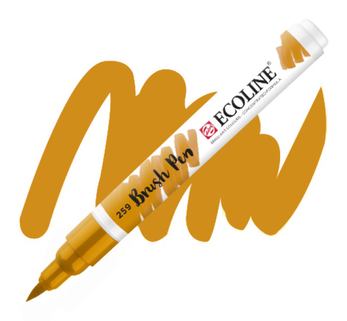 Ручка-кисть акварельная Ecoline Brush pen, № 259 Желтый песочный
