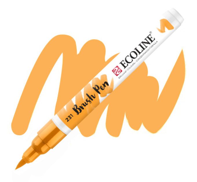 Ручка-кисть акварельная Ecoline Brush pen, № 231 Охра золотая