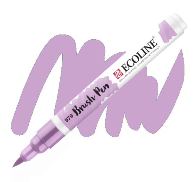 Ручка-кисть акварельная Ecoline Brush pen, № 579 Пастельный фиолетовый