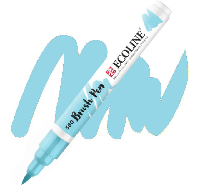 Ручка-кисть акварельная Ecoline Brush pen, № 580 Пастельный синий