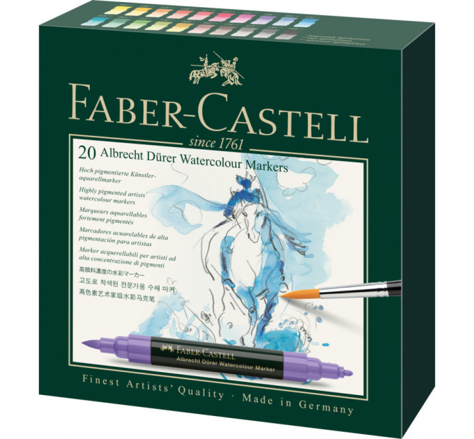 Акварельные маркеры в наборе Faber-Castell Albrecht Durer 20 цветов + кисть 160320