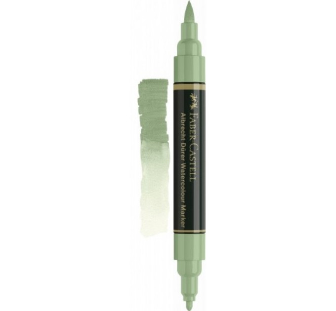 Акварельний двухсторонній маркер Albrecht Дюрера Faber-Castell колір арктичний зелений 160472