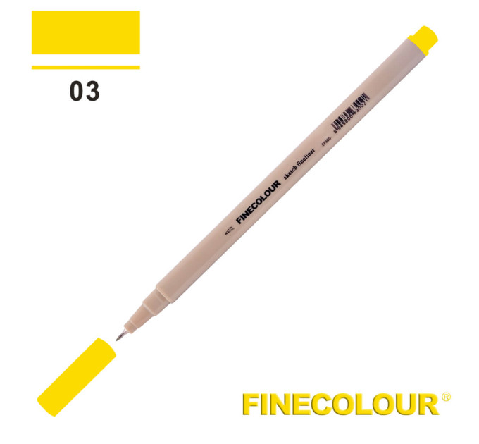Лінер Finecolour Liner на водній основі 003, насичений жовтий EF300-03