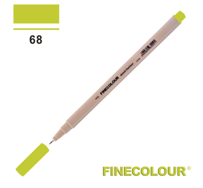 Лінер Finecolour Liner на водній основі 068 жовтувато-зелений відтінок EF300-68