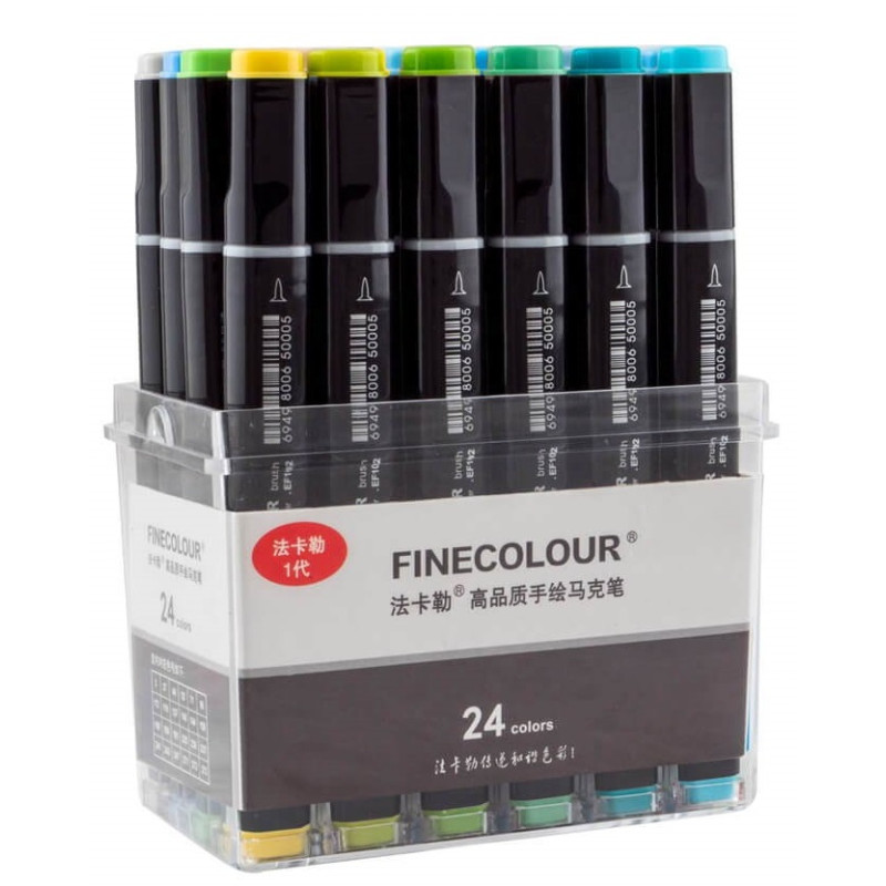Набор маркеров Finecolour Brush 24 цвета EF102-TB24-foto2