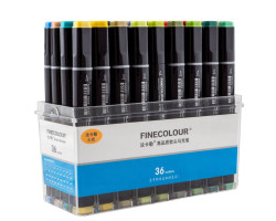 Набір маркерів Finecolour Brush 36 кольорів EF102-TB36-foto2