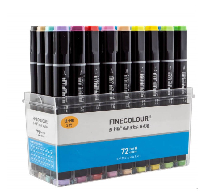 Набор маркеров Finecolour Brush 72 цвета EF102-TB72