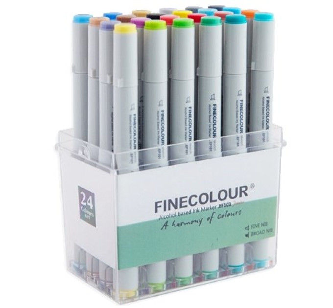 Набор маркеров Finecolour Junior 24 цвета EF101-TB24