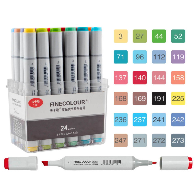 Набор маркеров Finecolour Sketchmarker 24 цвета EF100-TB24-foto2