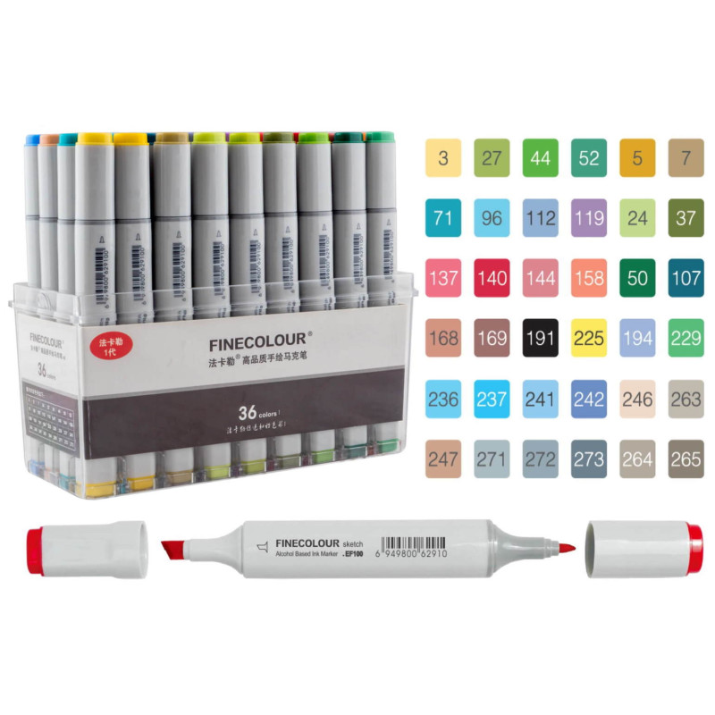 Набор маркеров Finecolour Sketchmarker 36 цветов EF100-TB36-foto3
