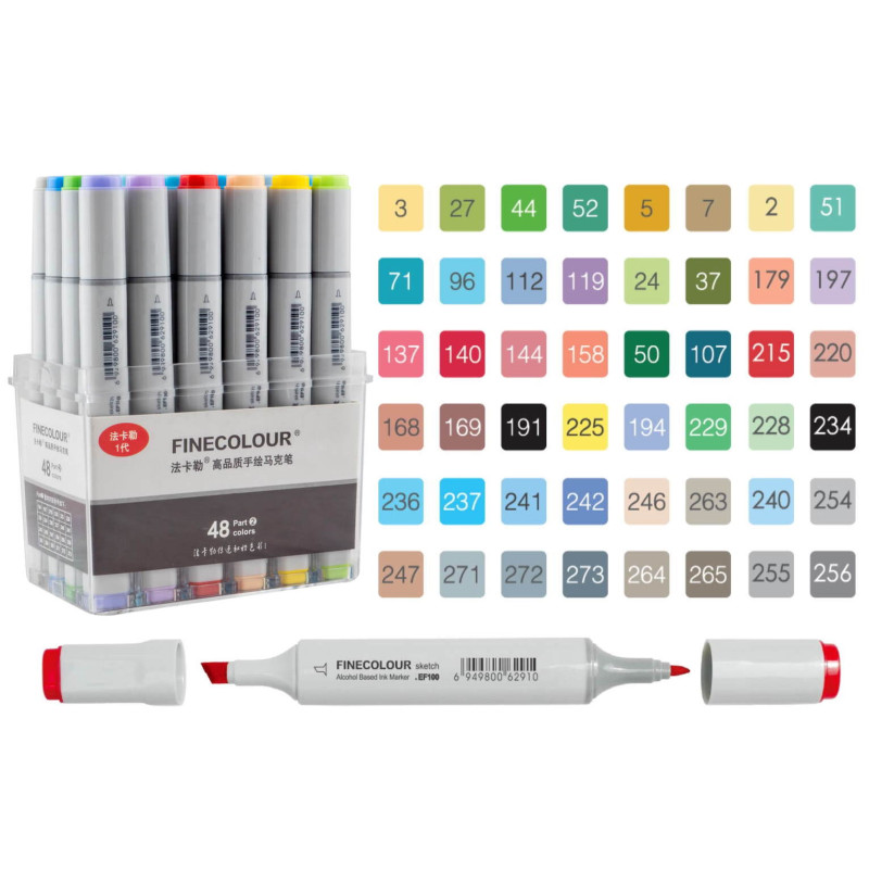 Набор маркеров Finecolour Sketchmarker 48 цветов EF100-TB48-foto2