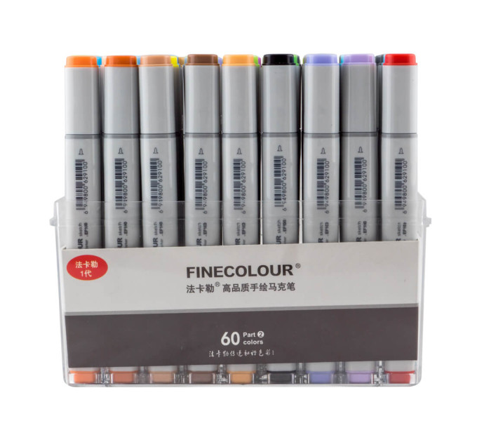 Набір маркерів Finecolour Sketchmarker 60 кольорів EF100-TB60