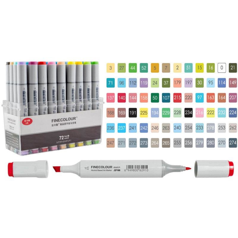 Набор маркеров Finecolour Sketchmarker 72 цвета EF100-TB72-foto2