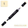 Маркер спиртовий Finecolour Brush 001 жовтець Y1