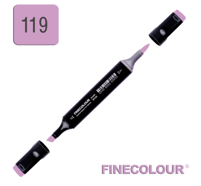 Маркер спиртовий Finecolour Brush 119 світлий фіолетовий V119