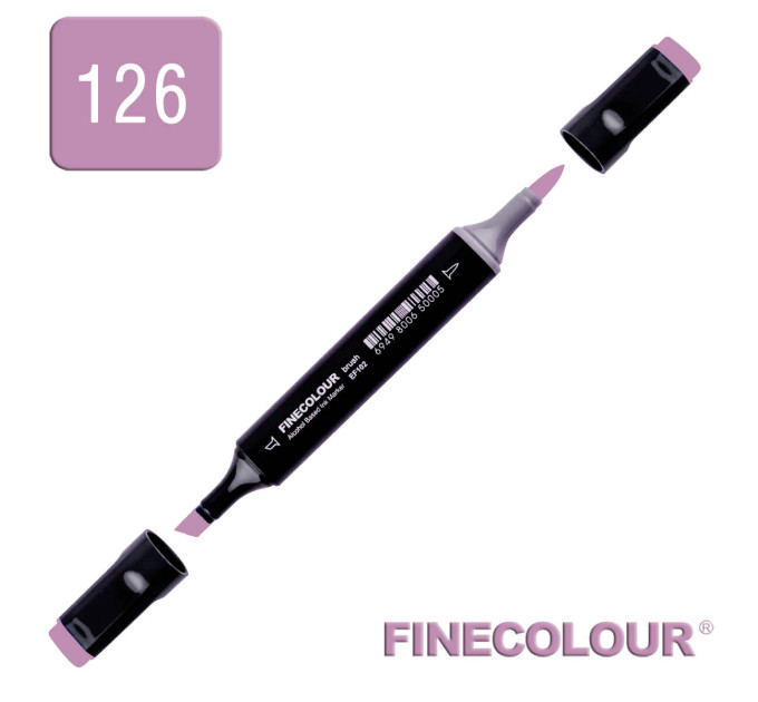 Маркер спиртовой Finecolour Brush 126 виноградный тёмный V126