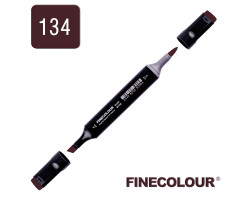 Маркер спиртовой Finecolour Brush 134 темно фиолетовый E134