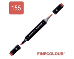 Маркер спиртовой Finecolour Brush 155 красно-коричневый R155