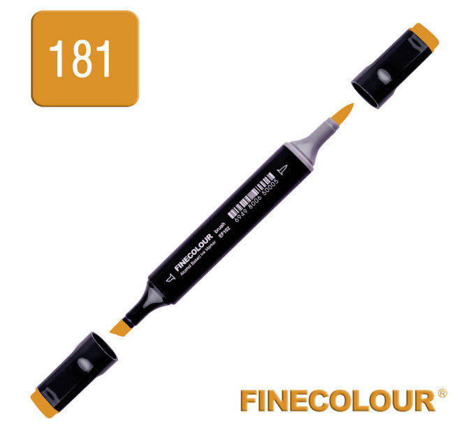 Маркер спиртовой Finecolour Brush 181 темно-желтый Y181