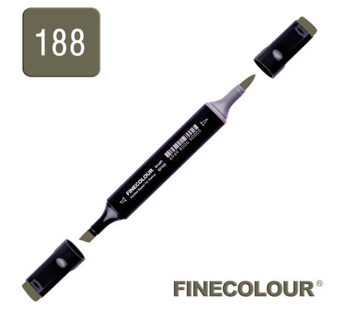 Маркер спиртовой Finecolour Brush 188 BCDS серый №9 BSDSG188