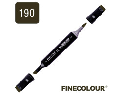 Маркер спиртовой Finecolour Brush 190 угольный черный 190