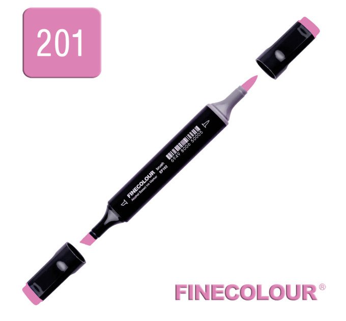 Маркер спиртовий Finecolour Brush 201 світло-вишневий RV201