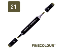 Маркер спиртовой Finecolour Brush 021 темный оливковый 21