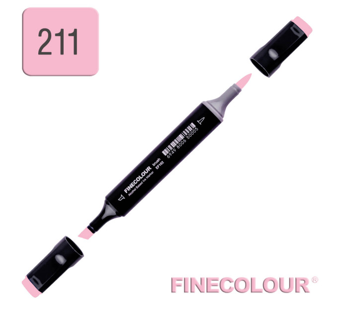 Маркер спиртовий Finecolour Brush 211 ніжний рожевий RV211