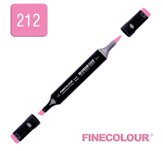 Маркер спиртовой Finecolour Brush 212 прозрачный розовый RV212