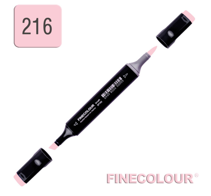 Маркер спиртовий Finecolour Brush 216 ніжний рожевий RV216