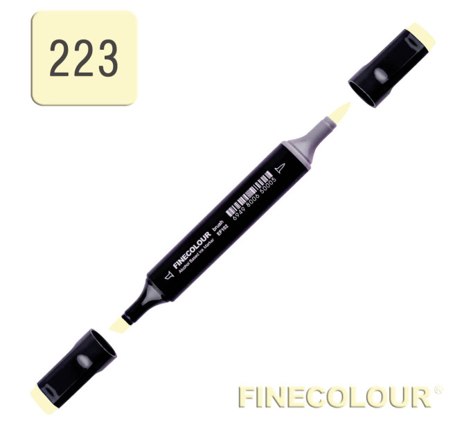 Маркер спиртовой Finecolour Brush 223 бледно-желтый Y223