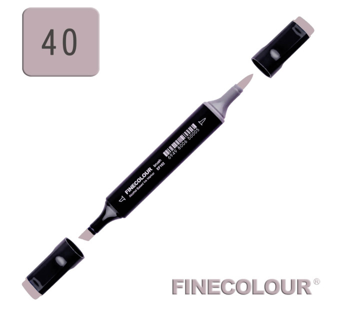 Маркер спиртовой Finecolour Brush 040 пурпурно-серый №6 PG40