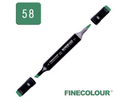 Маркер спиртовой Finecolour Brush 058 зеленый холли G58